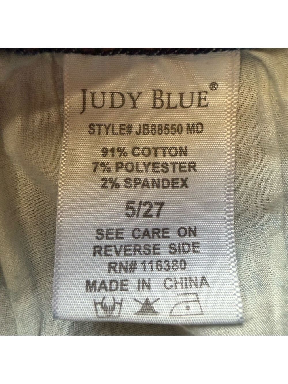 β JUDY BLUE distressed straight crop jeans π sz 5/27 β¨ - Picture 7 of 16